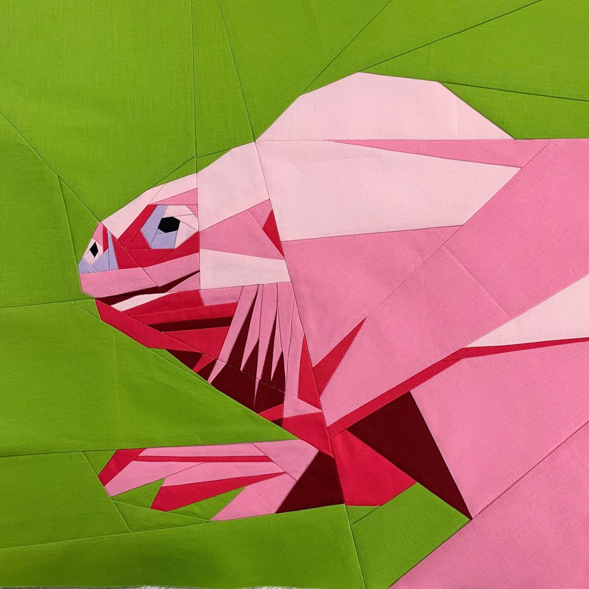 Pink Land Iguana by Aurifil + Patterns