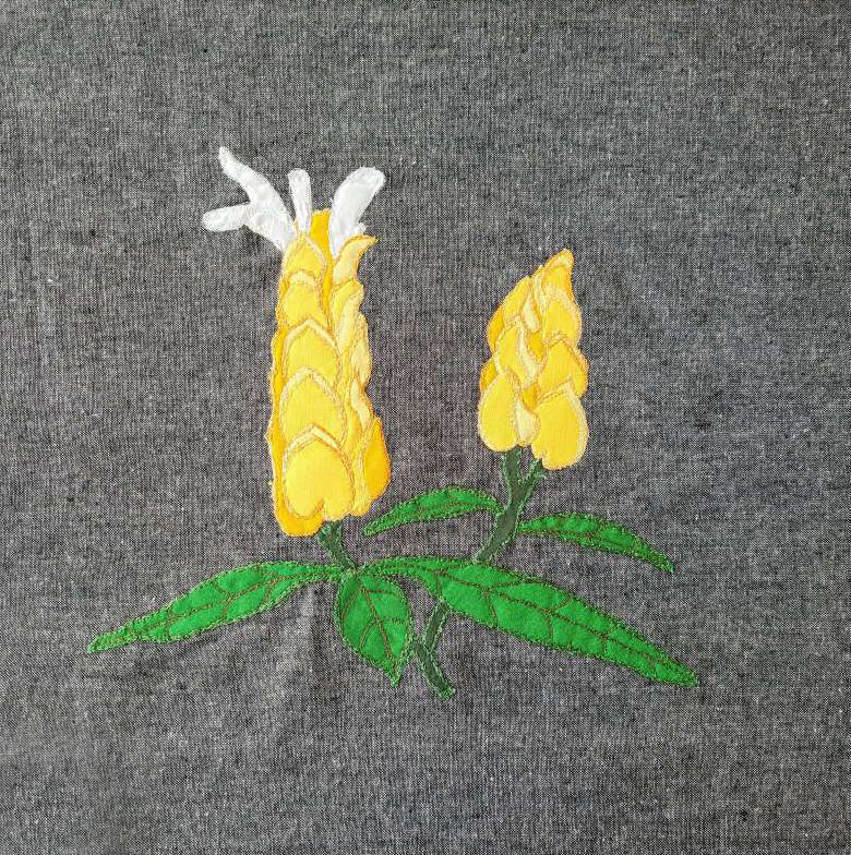 Golden Shrimp Plant by Aurifil + PDF Pattern