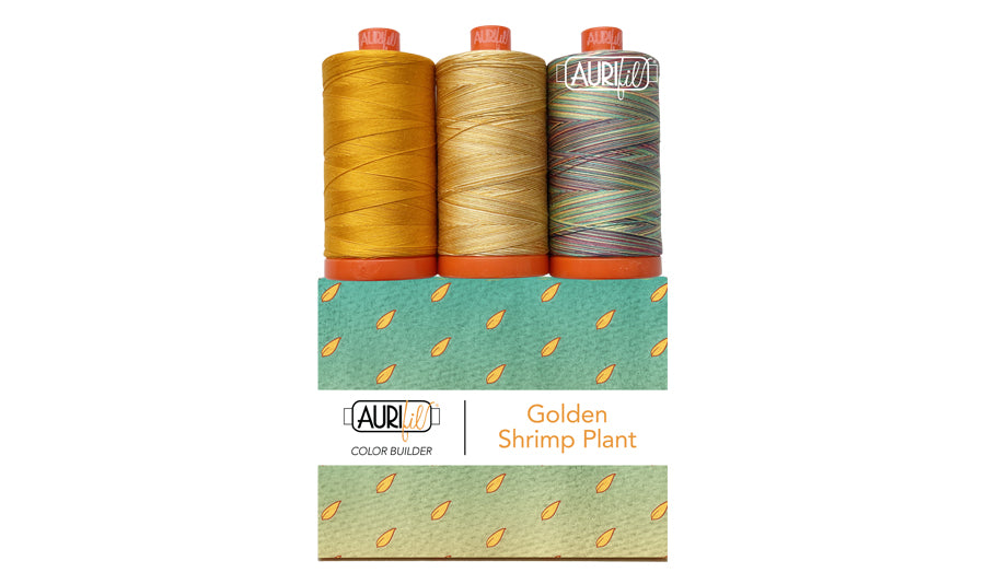 Golden Shrimp Plant by Aurifil + PDF Pattern