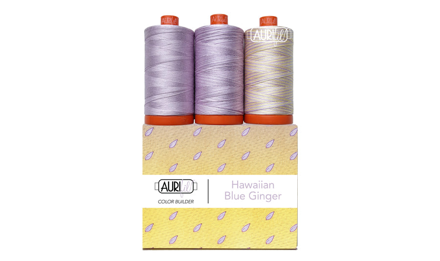 Hawaiian Blue Ginger by Aurifil + PDF Pattern