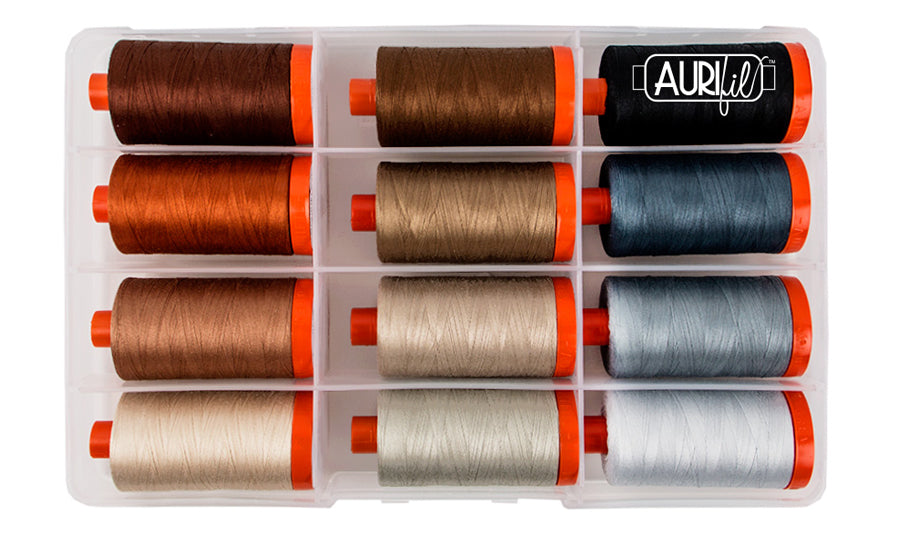 Mystery Bundles of Thread - 5 Spools of 200 yd 50wt Aurifil thread -  Assorted Colors (non metallic, all cotton)