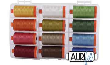 Aurifil Thread 50 wt Cotton 12 Spools - Signature India
