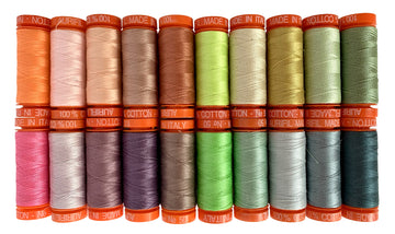 Piece & Quilt Collection of Neutral Colored Aurifil 50 weight Cotton Thread  - 8057252106327